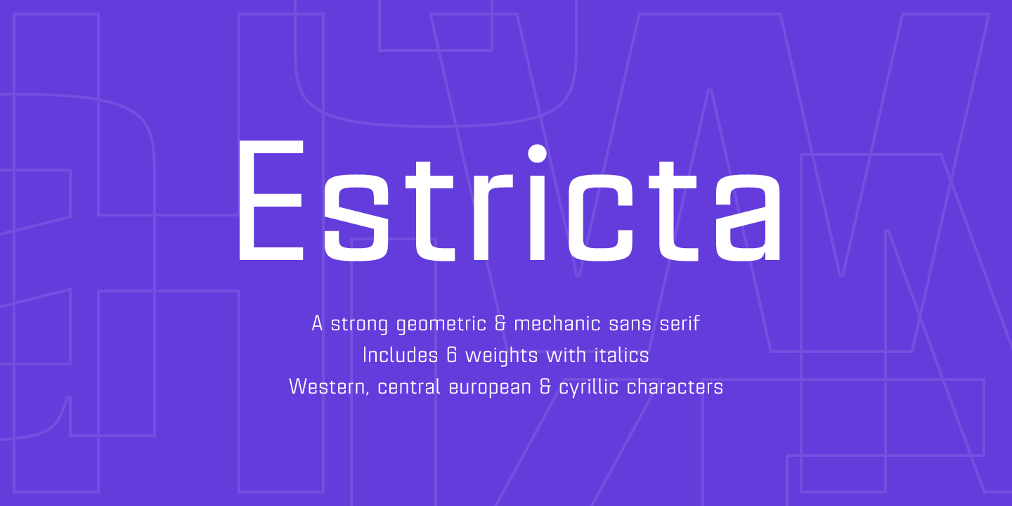 Beispiel einer Estricta-Schriftart